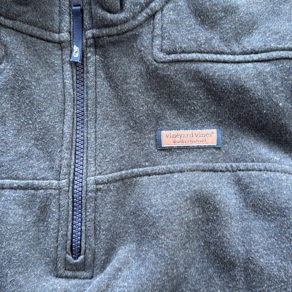 Vineyard Vines 1/4 Zip Shep Sweatshirt Small Pullover Navy New England - Picture 2 of 4